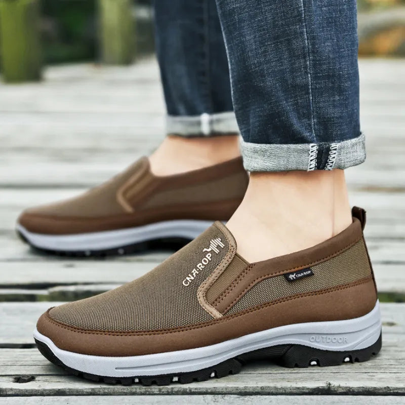 Mens Orthopedic Sneakers Breathable Mesh Slip On Walking Shoes
