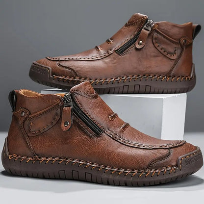 Men's Orthopedic Zip Boots Comfortable High Top Walking Shoes