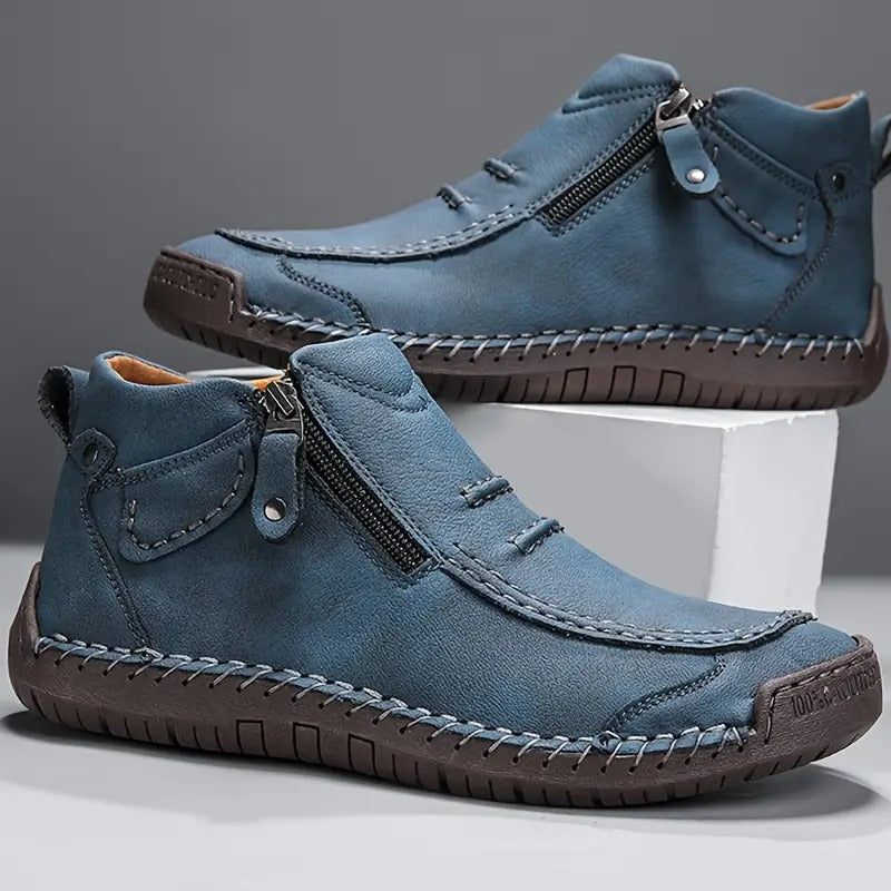 Men's Orthopedic Zip Boots Comfortable High Top Walking Shoes