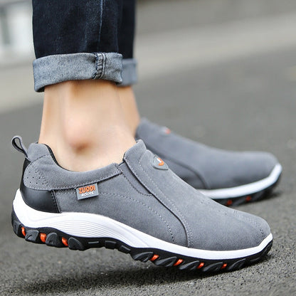 Men's Outdoor Walking Shoes Comfortable Slip On Hiking Sneakers