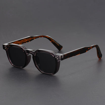 Men's Polygon Retro Sunglasses Full Frame Boho Style