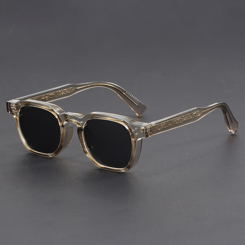 Men's Polygon Retro Sunglasses Full Frame Boho Style