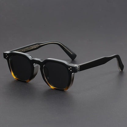 Men's Polygon Retro Sunglasses Full Frame Boho Style