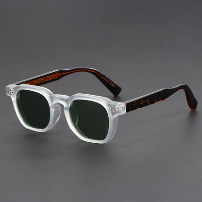 Men's Polygon Retro Sunglasses Full Frame Boho Style