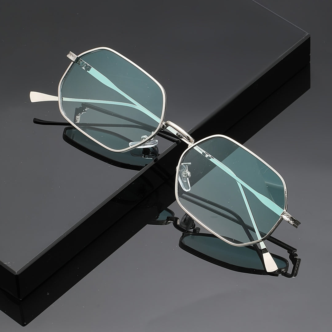 Mens Retro Polygon Sunglasses Vintage Geometric Fashion Eyewear