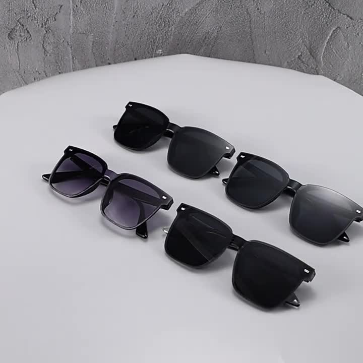 Mens Square Sunglasses Rivet Detail Casual Outdoor Eyewear