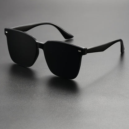 Mens Square Sunglasses Rivet Detail Casual Outdoor Eyewear