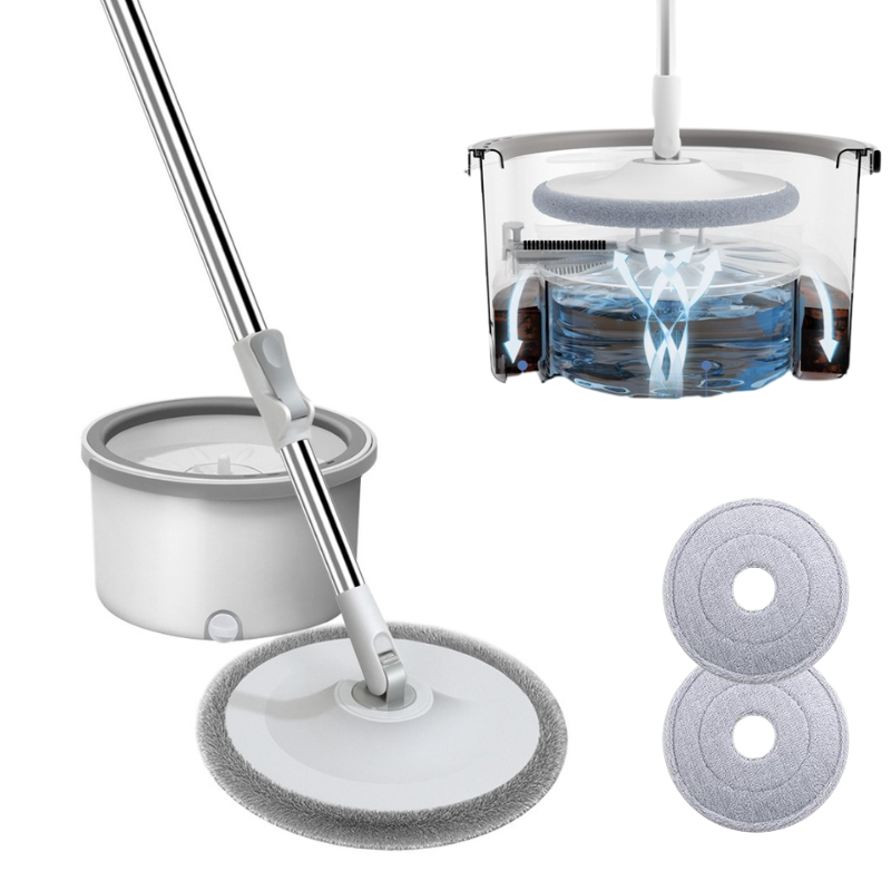 Microfiber Spin Mop Self Wringing Floor Cleaning System