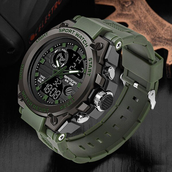 Military Sports Watch Waterproof Analog Digital Wristwatch