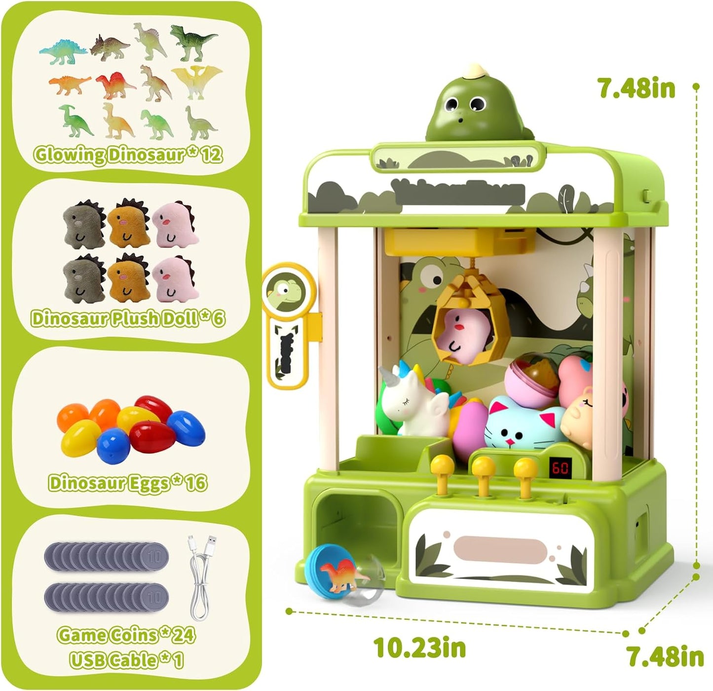 Mini Claw Machine Arcade Toy Interactive Prize Catcher