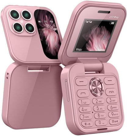 Mini Flip Phone Dual SIM Compact Mobile Phone