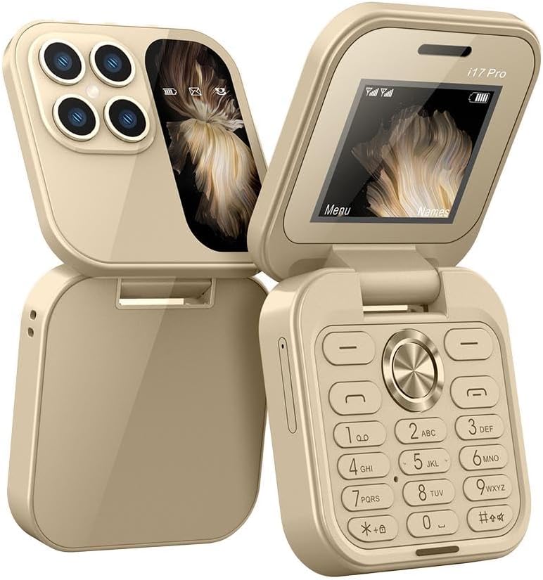 Mini Flip Phone Dual SIM Compact Mobile Phone