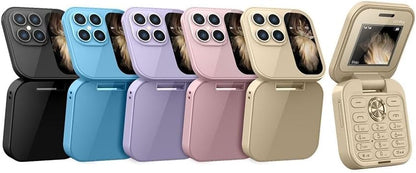 Mini Flip Phone Dual SIM Compact Mobile Phone