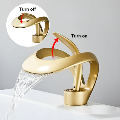 Minimalist Brass Bathroom Faucet Single Handle Basin Mixer