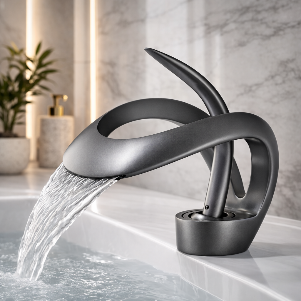 Minimalist Brass Bathroom Faucet Single Handle Basin Mixer