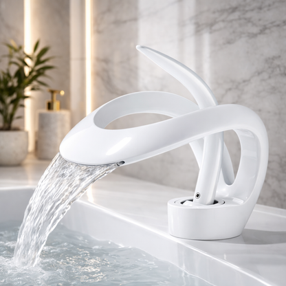 Minimalist Brass Bathroom Faucet Single Handle Basin Mixer