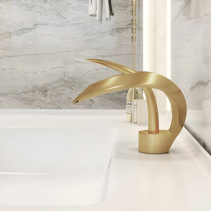Minimalist Brass Bathroom Faucet Single Handle Basin Mixer