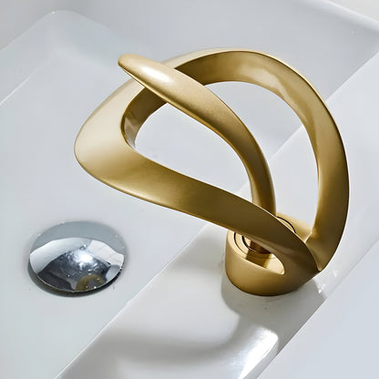 Minimalist Brass Bathroom Faucet Single Handle Basin Mixer