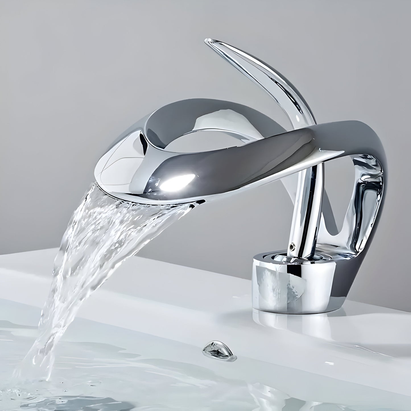 Minimalist Brass Bathroom Faucet Single Handle Basin Mixer
