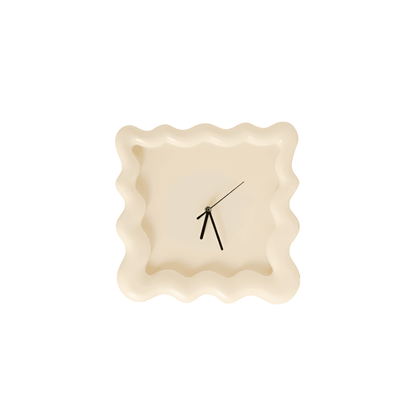 Modern Biscuit Wall Clock Silent Quartz Decorative Cream Kitchen Living Room