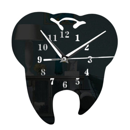 Modern Industrial Wall Clock Reflective Gear Design Silent Movement