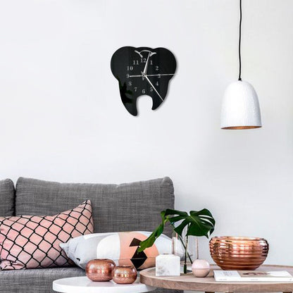 Modern Industrial Wall Clock Reflective Gear Design Silent Movement