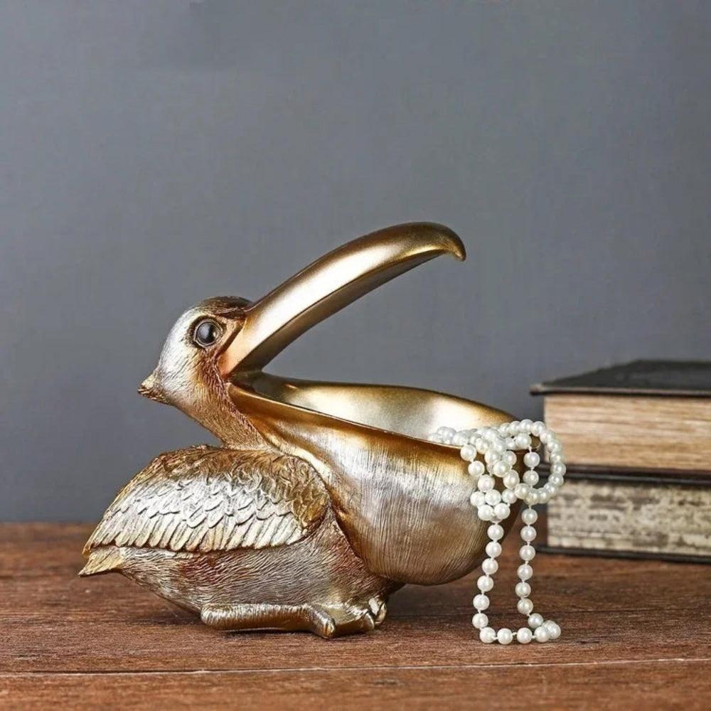 Modern Pelican Storage Tray Decorative Resin Organizer