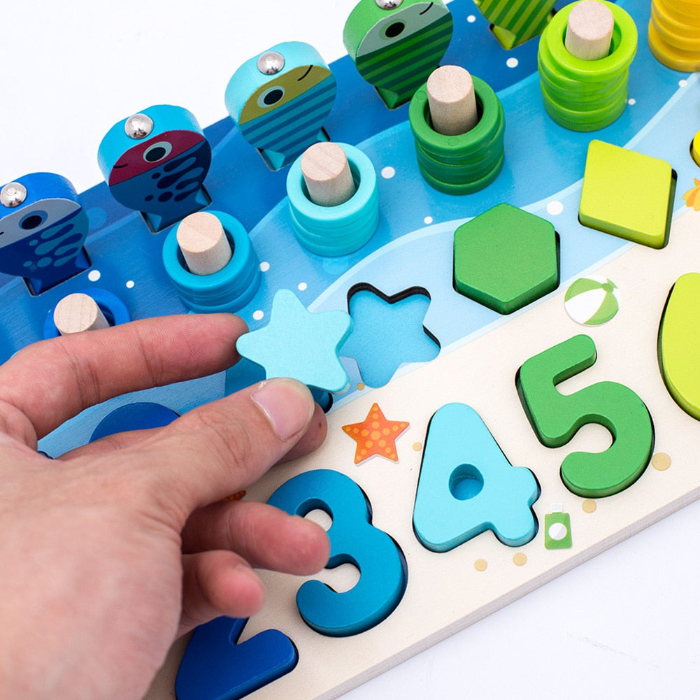 Montessori Wooden Activity Board Educational Learning Toy Set