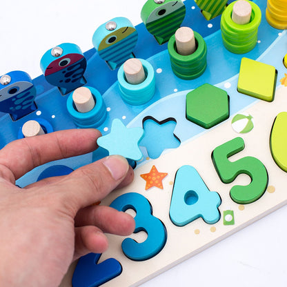 Montessori Wooden Activity Board Educational Learning Toy Set
