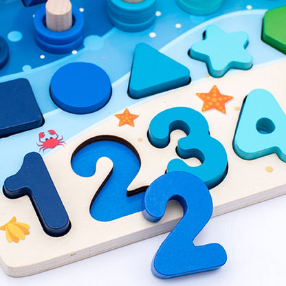 Montessori Wooden Activity Board Educational Learning Toy Set
