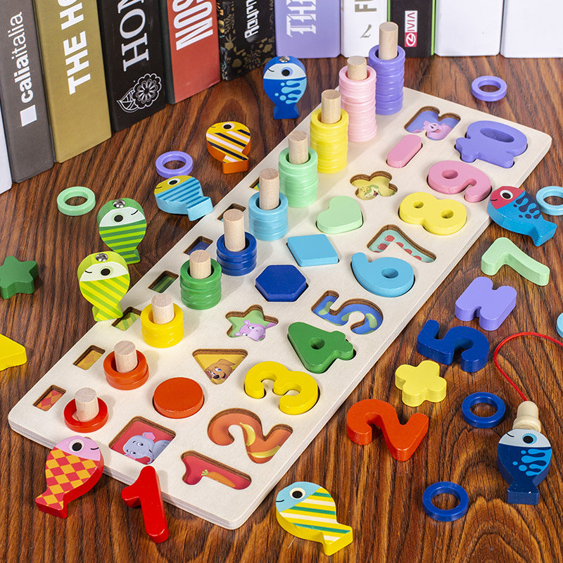 Montessori Wooden Activity Board Educational Learning Toy Set