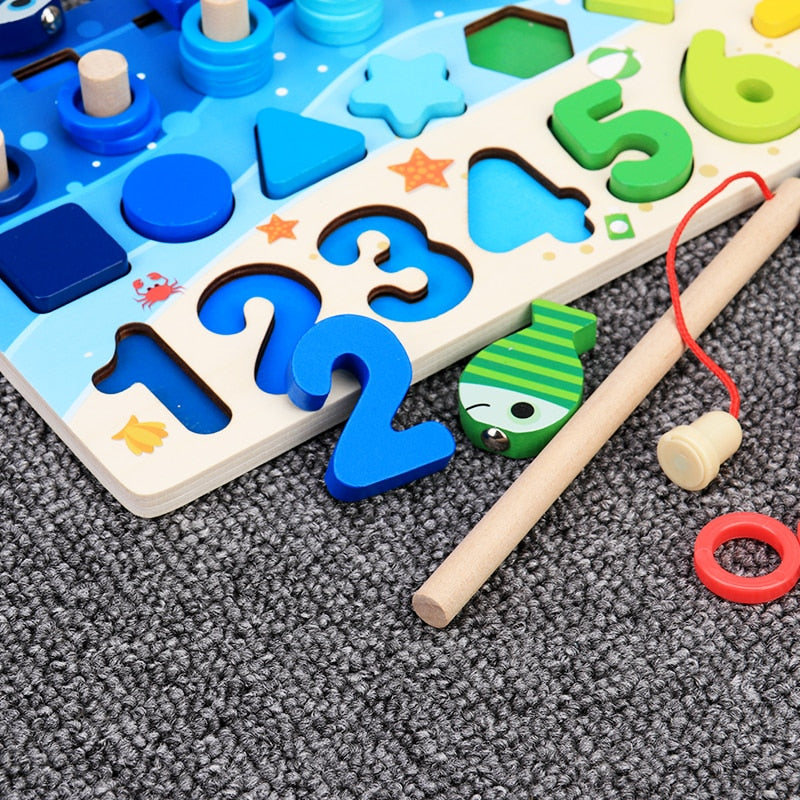 Montessori Wooden Activity Board Educational Learning Toy Set