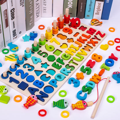 Montessori Wooden Activity Board Educational Learning Toy Set