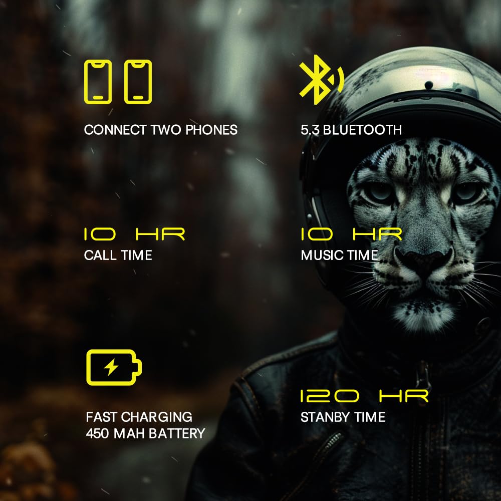 Motorcycle Helmet Bluetooth Headset Noise Cancelling Audio System