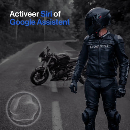 Motorcycle Helmet Bluetooth Headset Wireless Intercom Noise Cancelling Audio