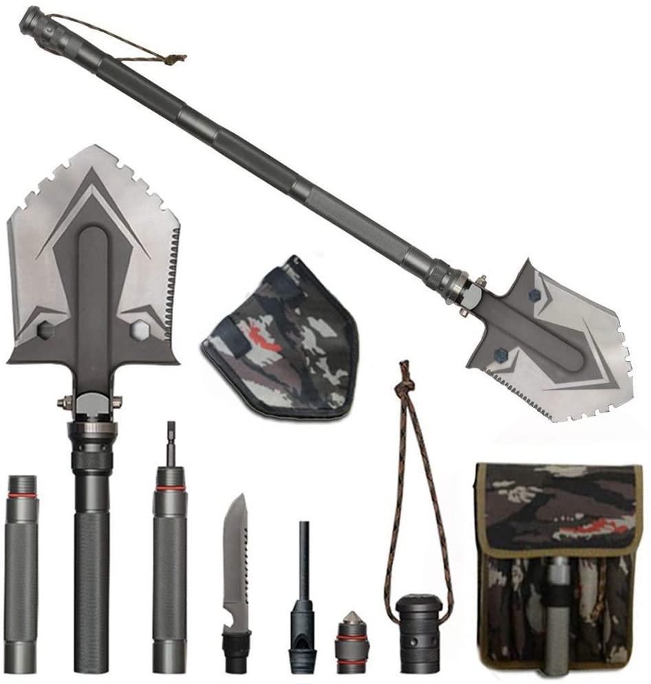 Multifunction folding Shovel Camping Survival tool Adjustable Outdoor Gear Kit