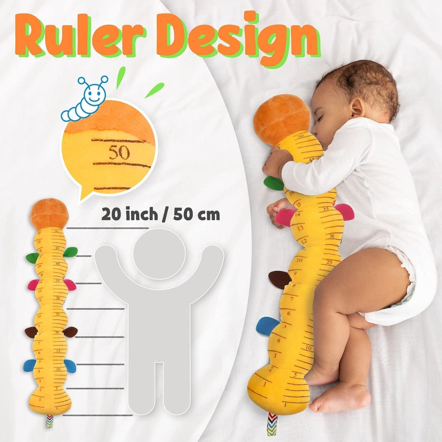 Musical Plush Caterpillar Toy Baby Sensory Soft Interactive Toy