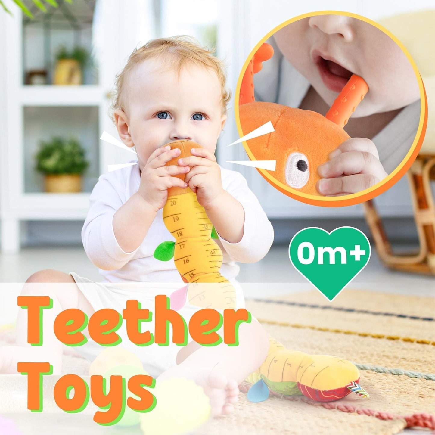 Musical Plush Caterpillar Toy Baby Sensory Soft Interactive Toy