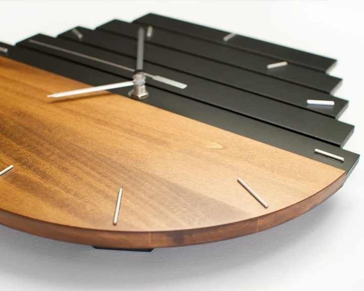 Natural Wooden Wall Clock Silent Movement Home Decor