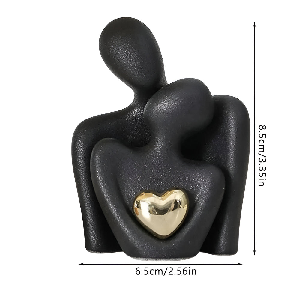 Nordic Couple Figurine Ceramic Love Sculpture Home Decor