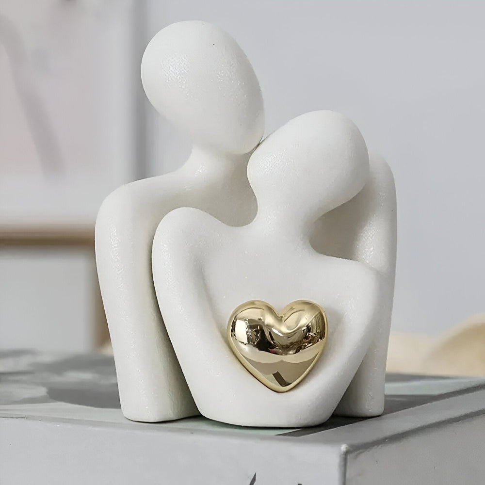Nordic Couple Figurine Ceramic Love Sculpture Home Decor