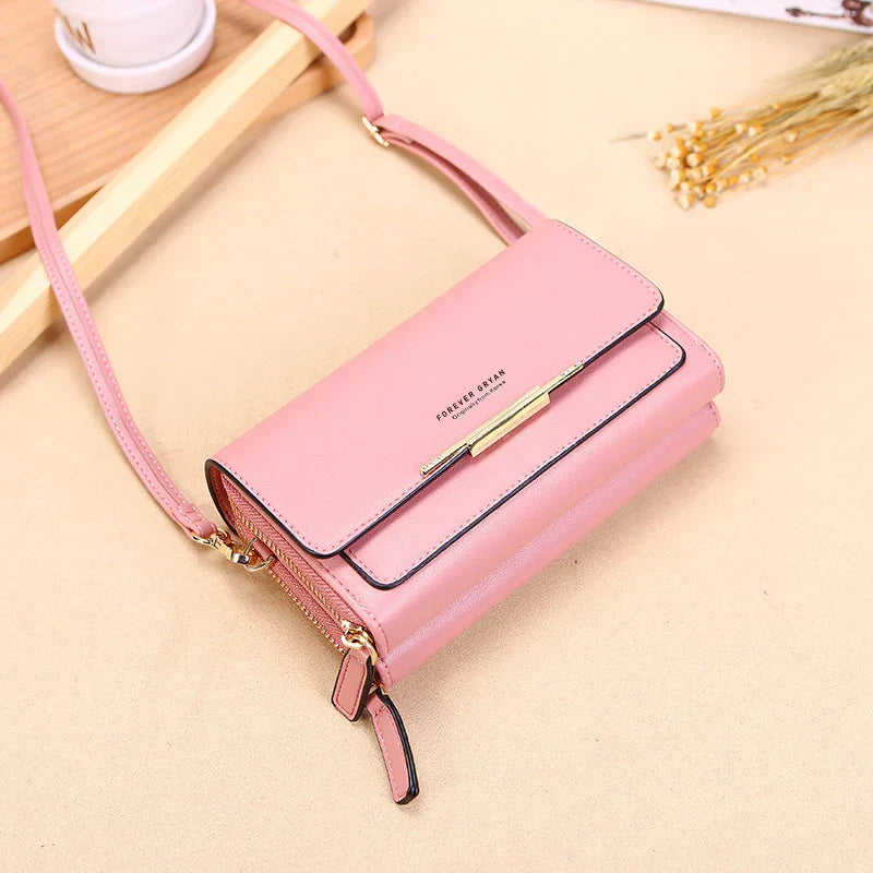 PU Vegan Leather Womens Handbag Soft Flap Design Shoulder Bag