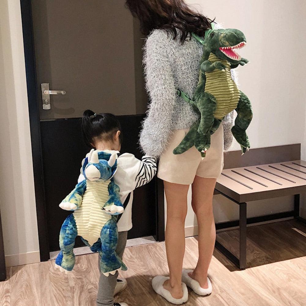 Plush Dinosaur Backpack Kids School Travel Companion