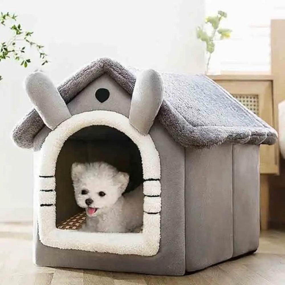 Plush Pet House Indoor Cat and Small Dog Bed