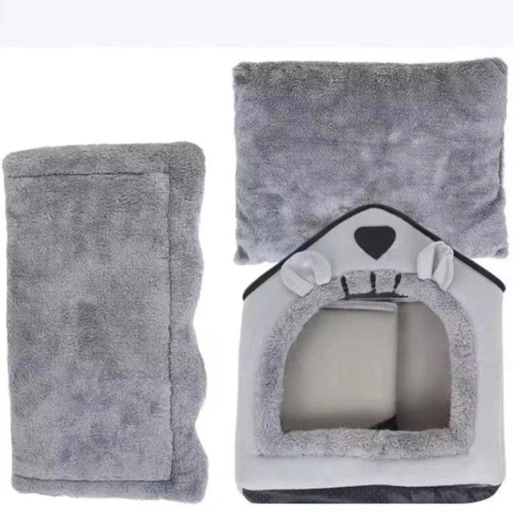 Plush Pet House Indoor Cat and Small Dog Bed