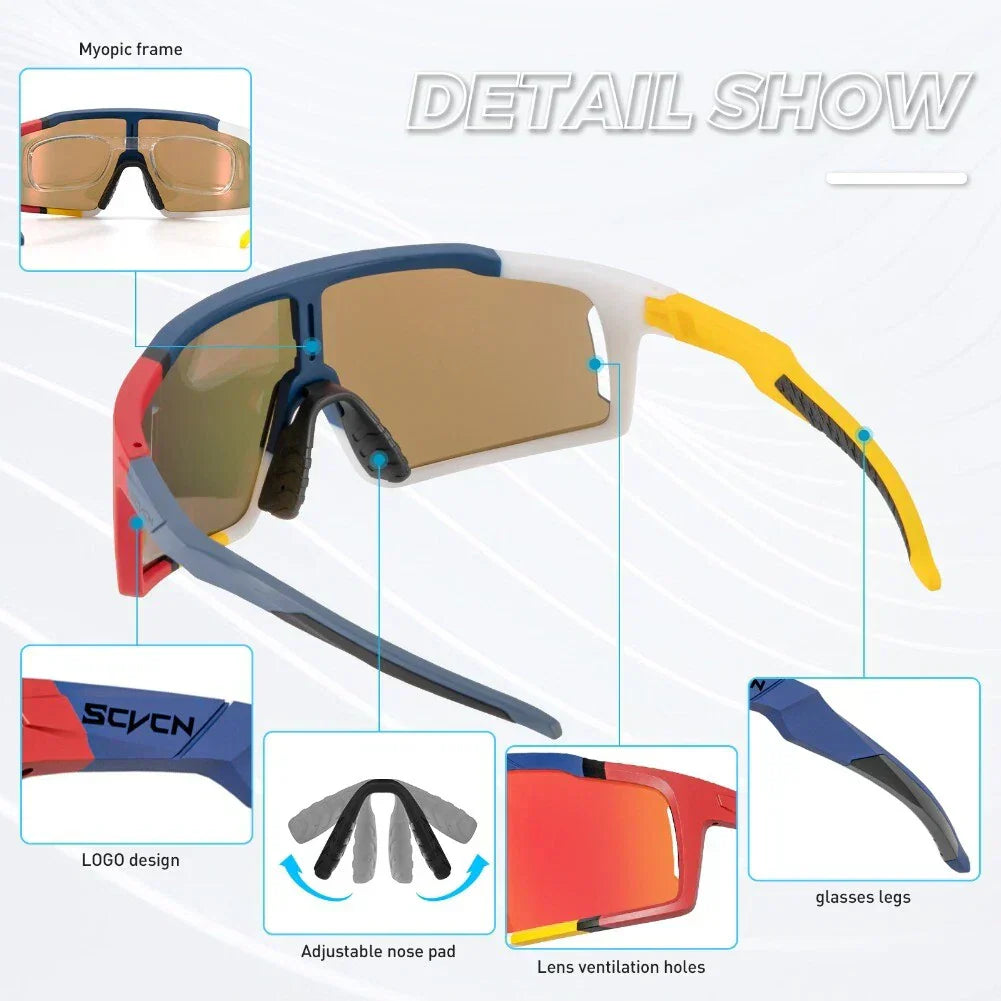Polarized Sports Sunglasses UV Protection Lightweight Grip Frame