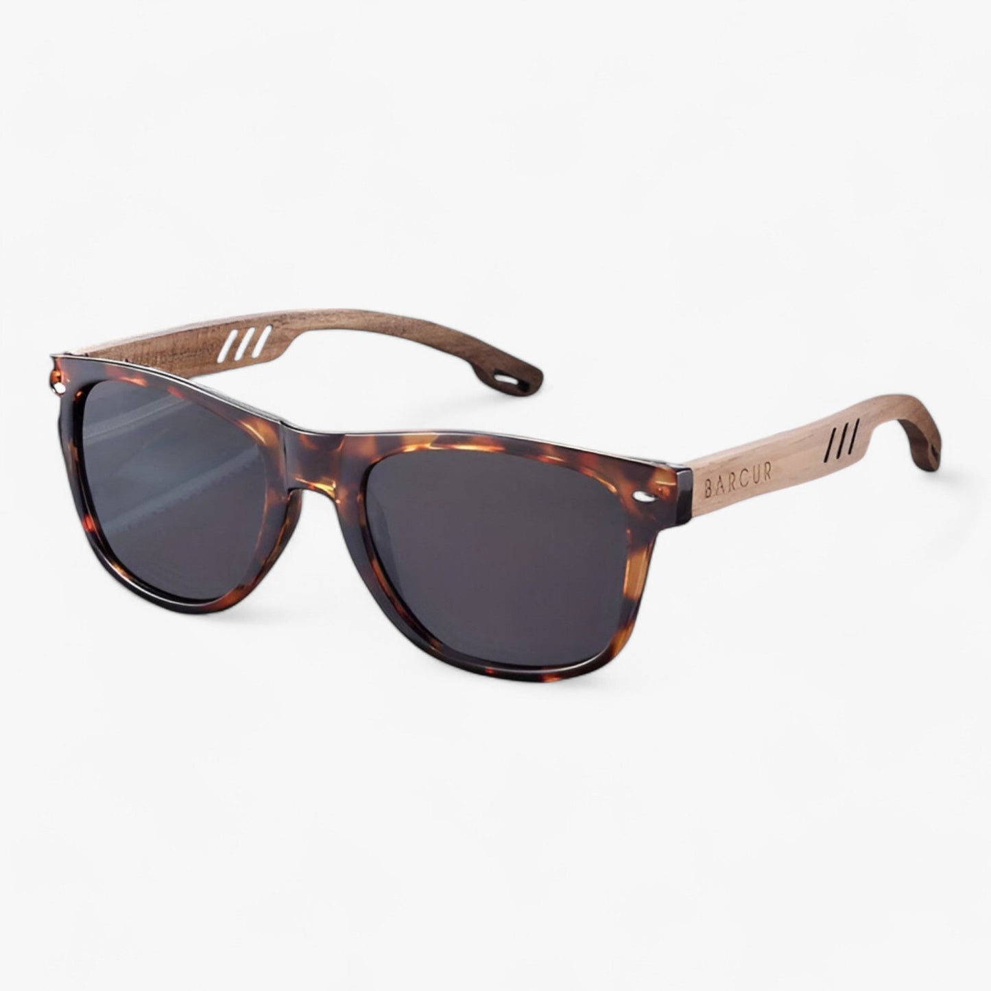 Polarized Wooden Temple Sunglasses UV400 Retro Unisex Eyewear