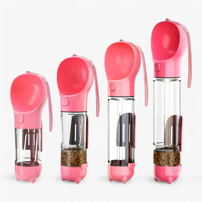 Portable Dog Water Bottle Food Container Travel Dispenser