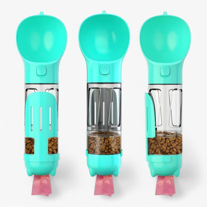 Portable Dog Water Bottle Food Container Travel Dispenser