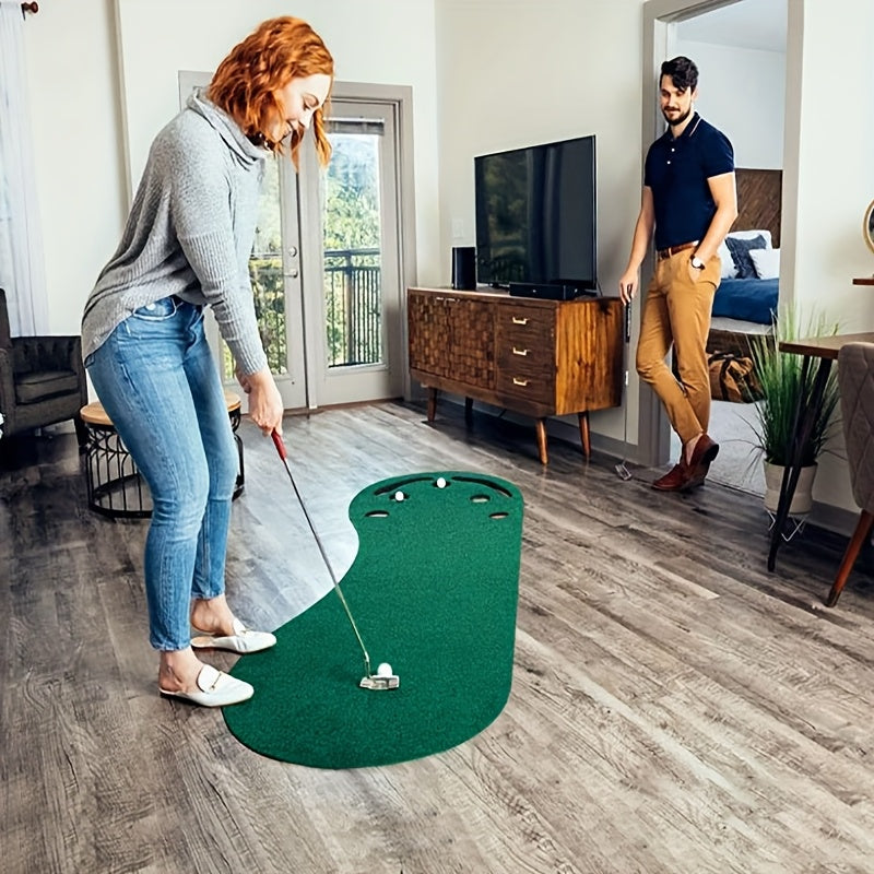 Portable Golf Putting Mat Indoor Outdoor Practice Training Green